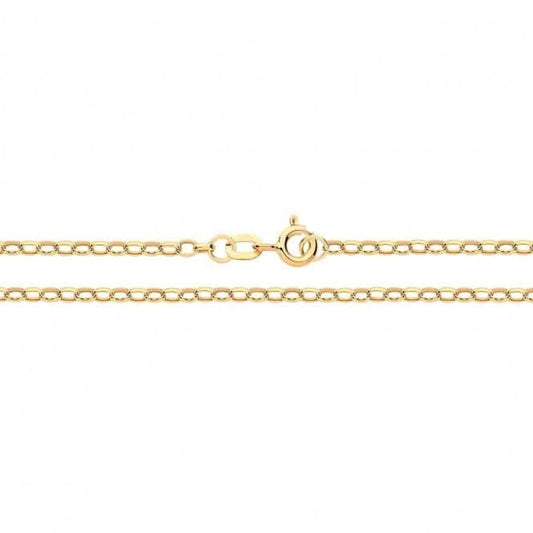 9ct Gold Diamond Cut Belcher Chain CH369