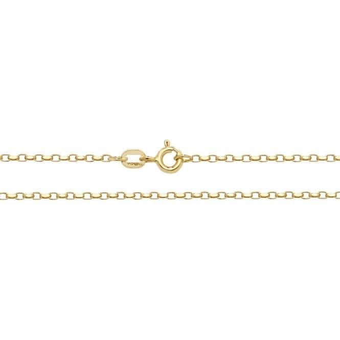 9ct Yellow Gold Faceted Belcher Chain CH120