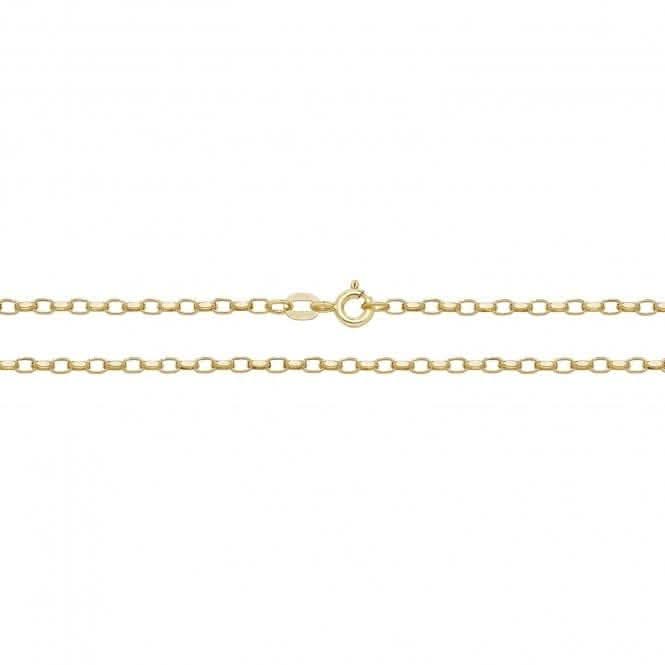 9ct Yellow Gold Faceted Belcher Chain CH379