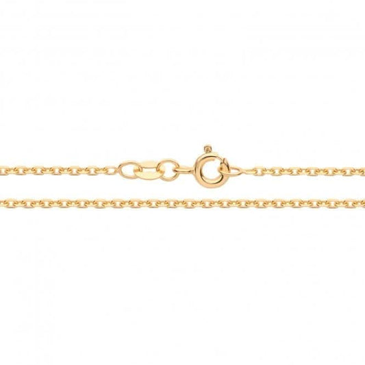 9ct Yellow Gold Fine Solid D/C Rolo Chain CH563