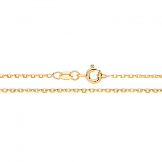 9ct Yellow Gold Fine Solid D/C Rolo Chain CH563