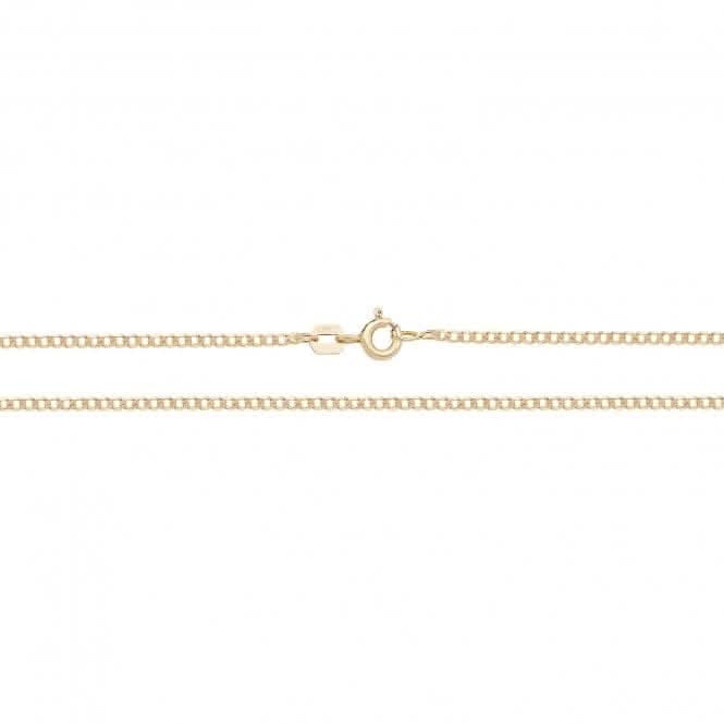 9CT Yellow Gold Flat Curb Chain CH498