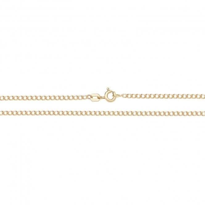 9Ct Yellow Gold Flat Curb Chain CH499