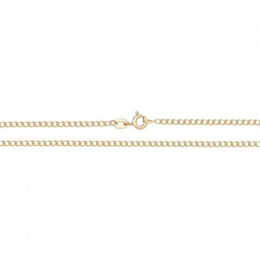 9Ct Yellow Gold Flat Curb Chain CH499