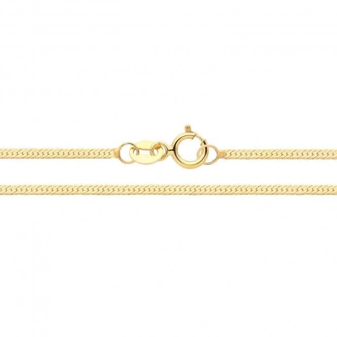 9ct Yellow Gold Flat Snake Chain