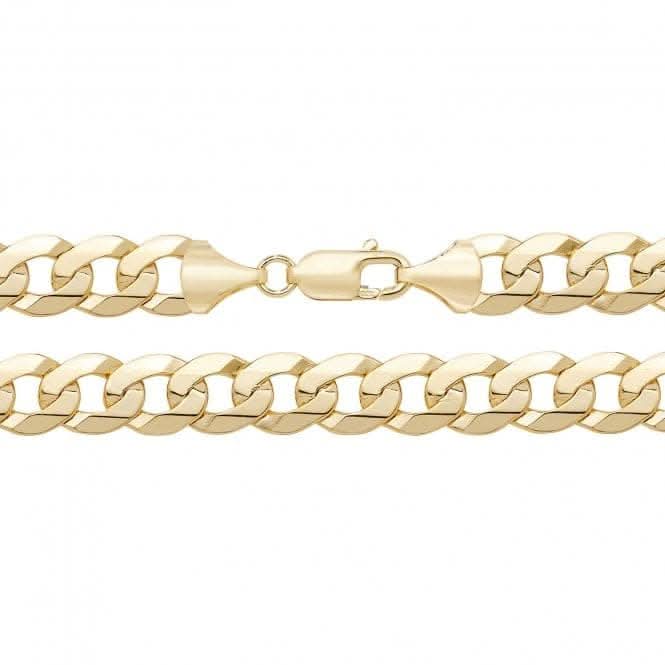 9ct Yellow Gold Flat Boulevard Curb Chain CH445