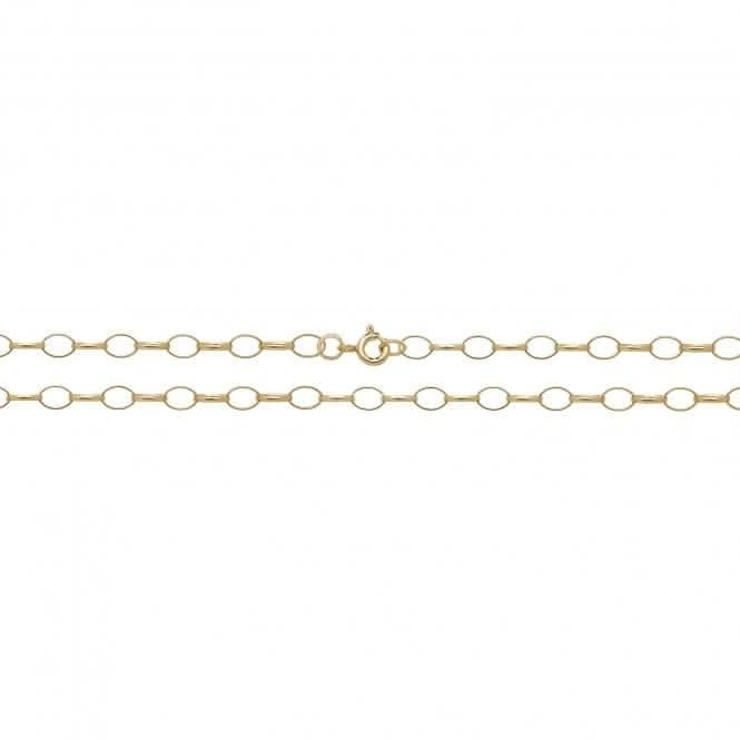 9ct Yellow Gold Oval Belcher Chain