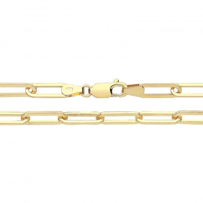 9ct Yellow Gold Paperclip Chain 100