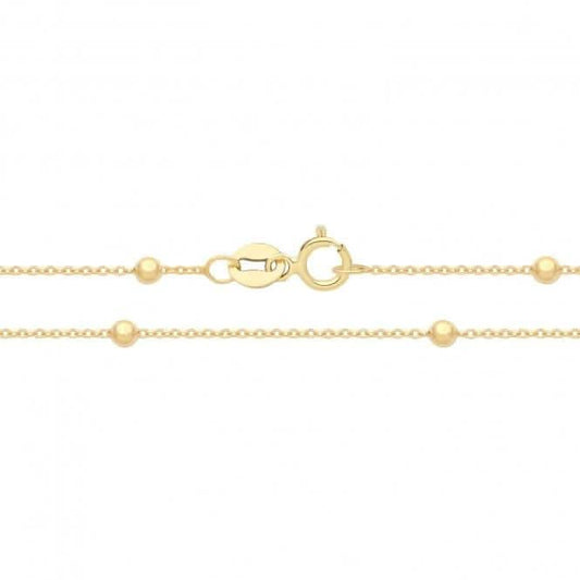 9ct Yellow Gold Rolo Bead Chain CH574