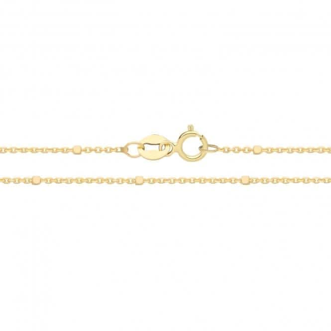 9CT Yellow Gold Rolo D/C Bead Chain CH573