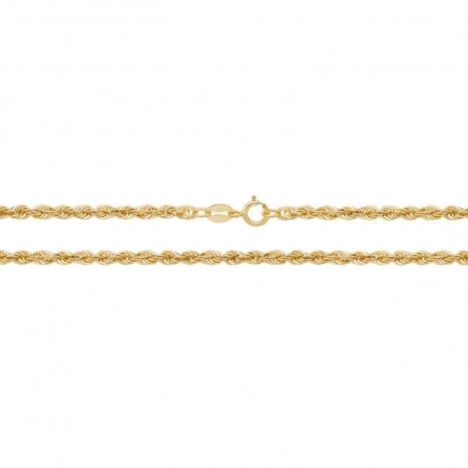 9ct Yellow Gold Rope Chain Necklace CH201