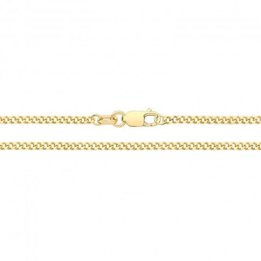 9CT Yellow Gold Solid Curb Chain CH278