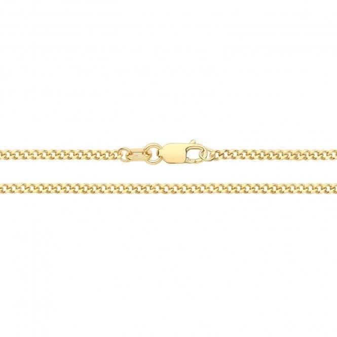 9CT Yellow Gold Solid Curb Chain CH278