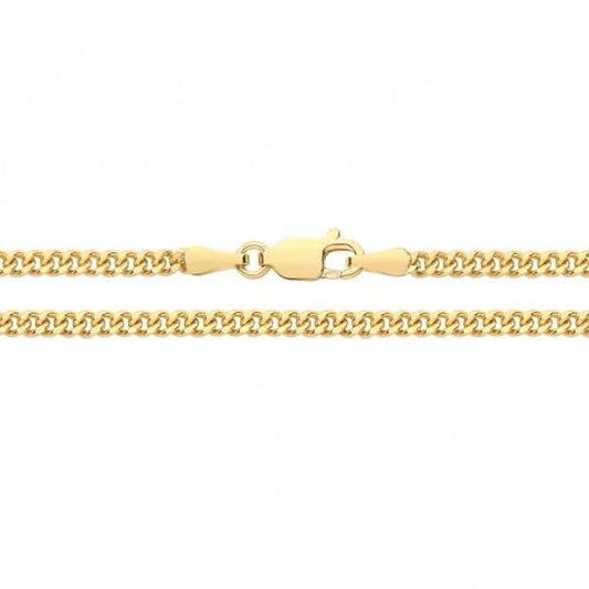 9ct Gold Semi Solid Close Curb Chain CH280