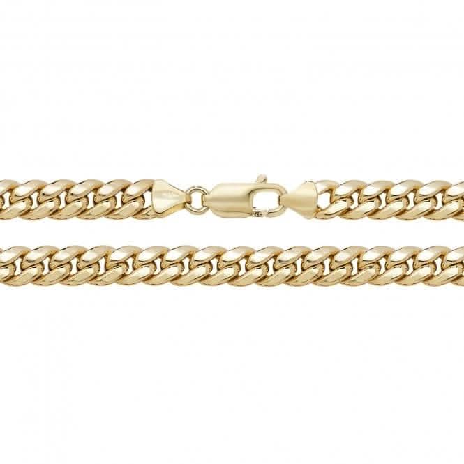 9CT Yellow Gold Cuban Curb Chain CH493