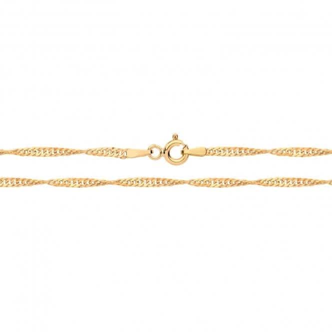 9ct Yellow Gold Lightweight Singapore Hollow Chain