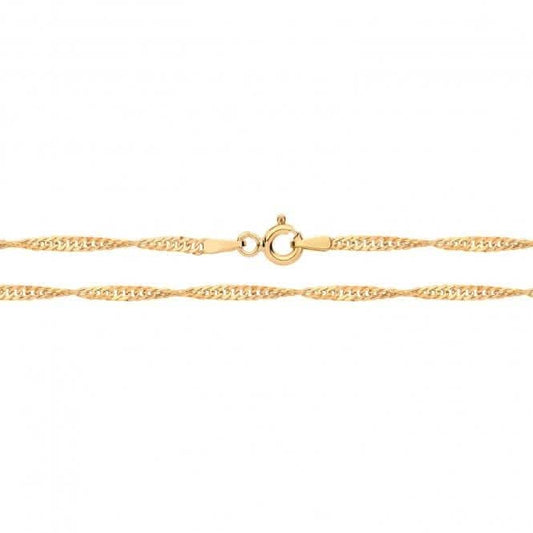 9ct Yellow Gold Lightweight Singapore Hollow Chain