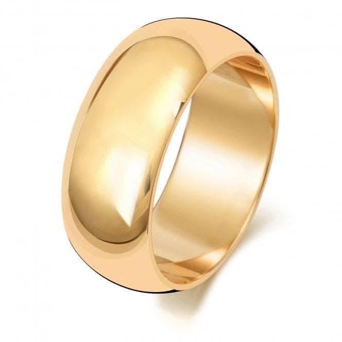 Wedding Band 9K D Shape 8mm-1.5 Wedding  Ring W108M