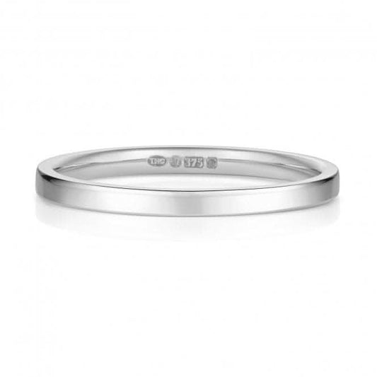 Wedding Band 9K Flat Court 1.7mm-1.7 Wedding  Ring W120WH