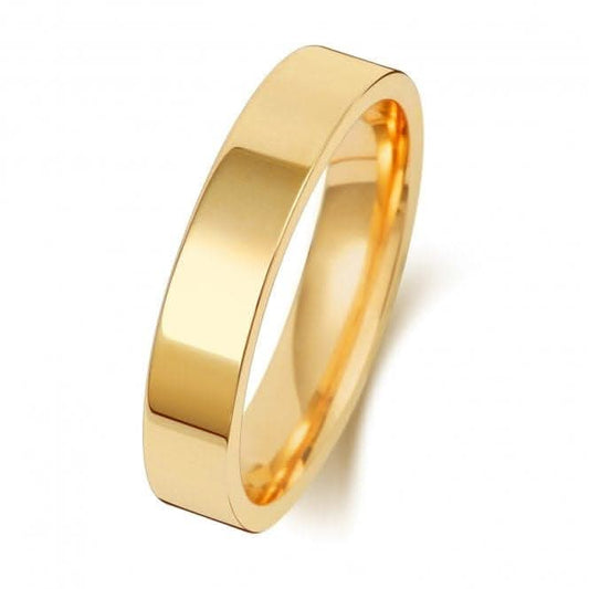 Wedding Band 9K Flat Court 4mm-1.45 Wedding  Ring W124M