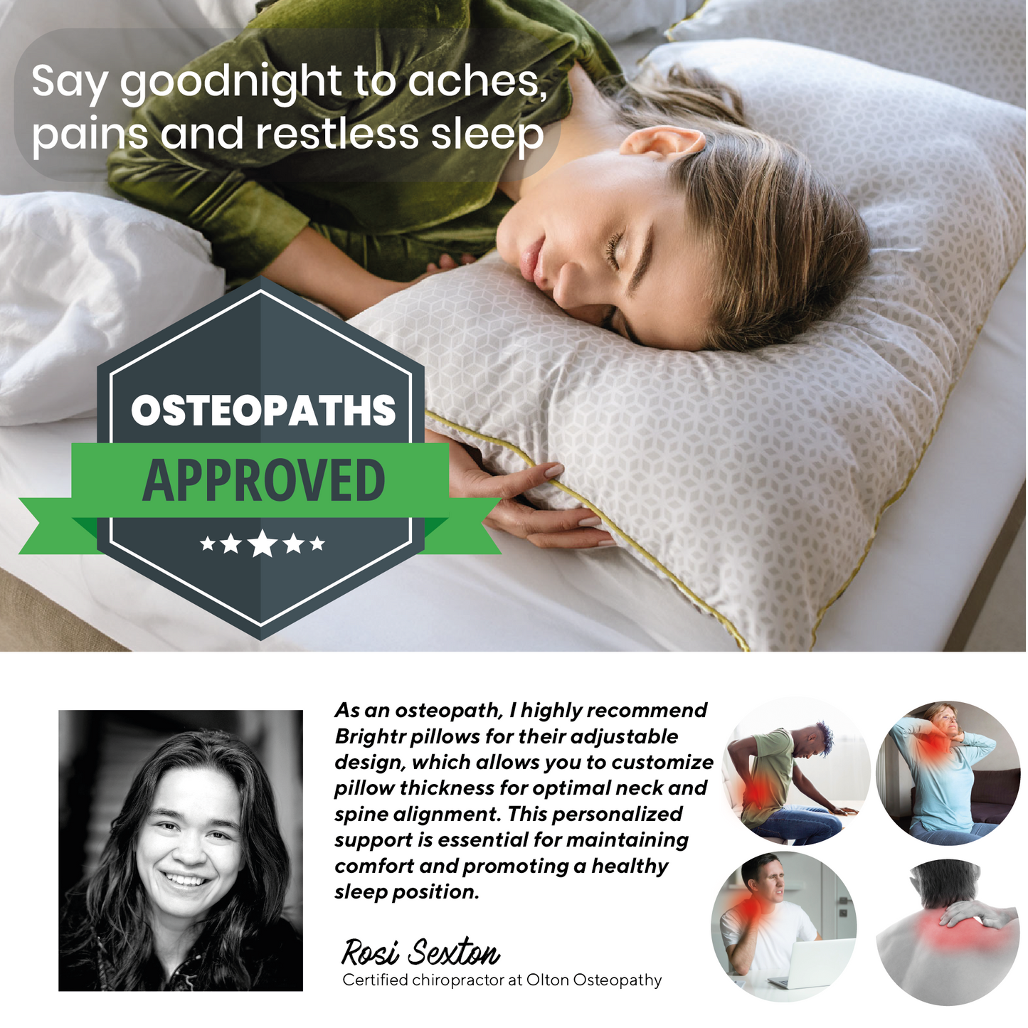 Brightr® Stella Hybrid Adjustable Pillow