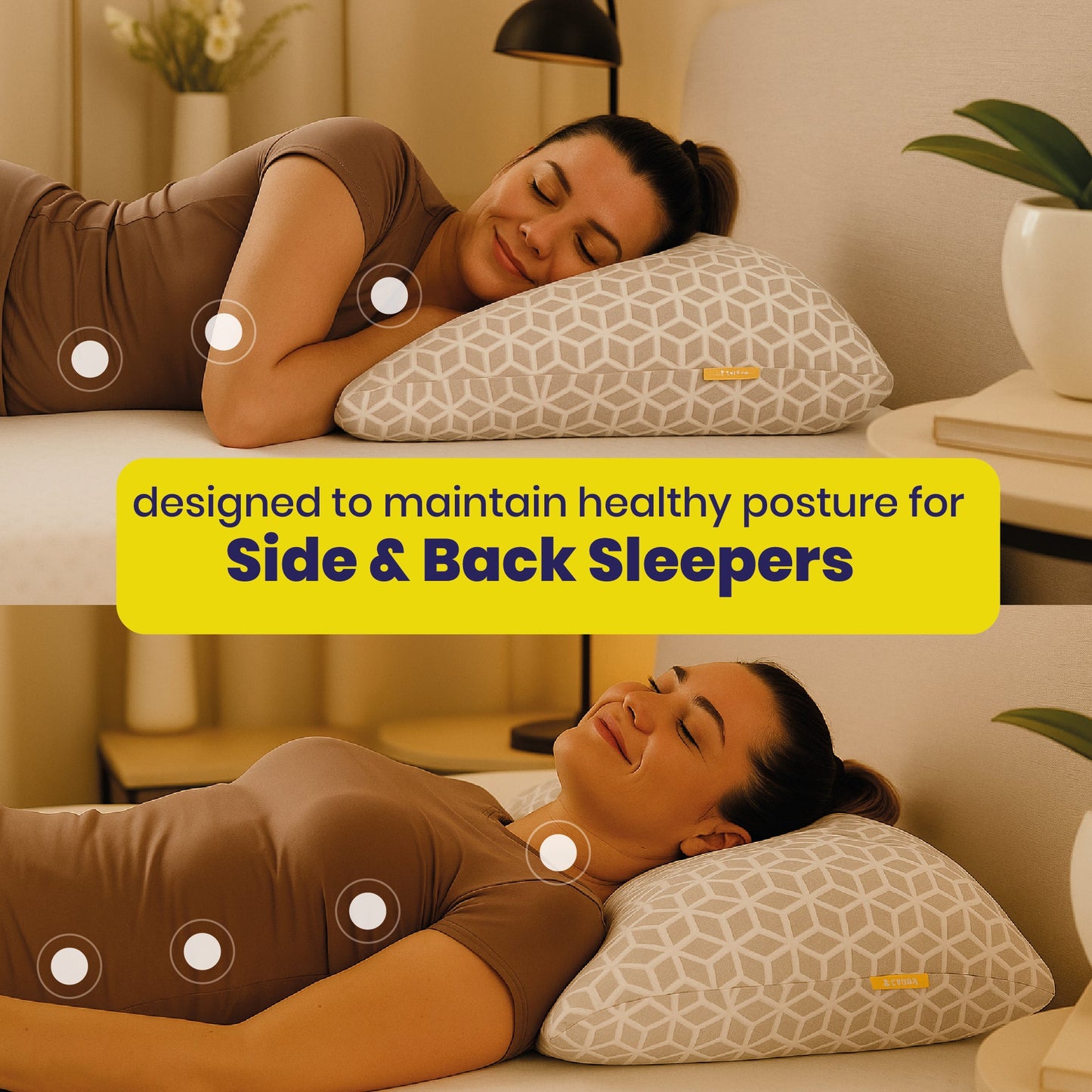 Brightr® MoonHug Adjustable Memory Foam pillow