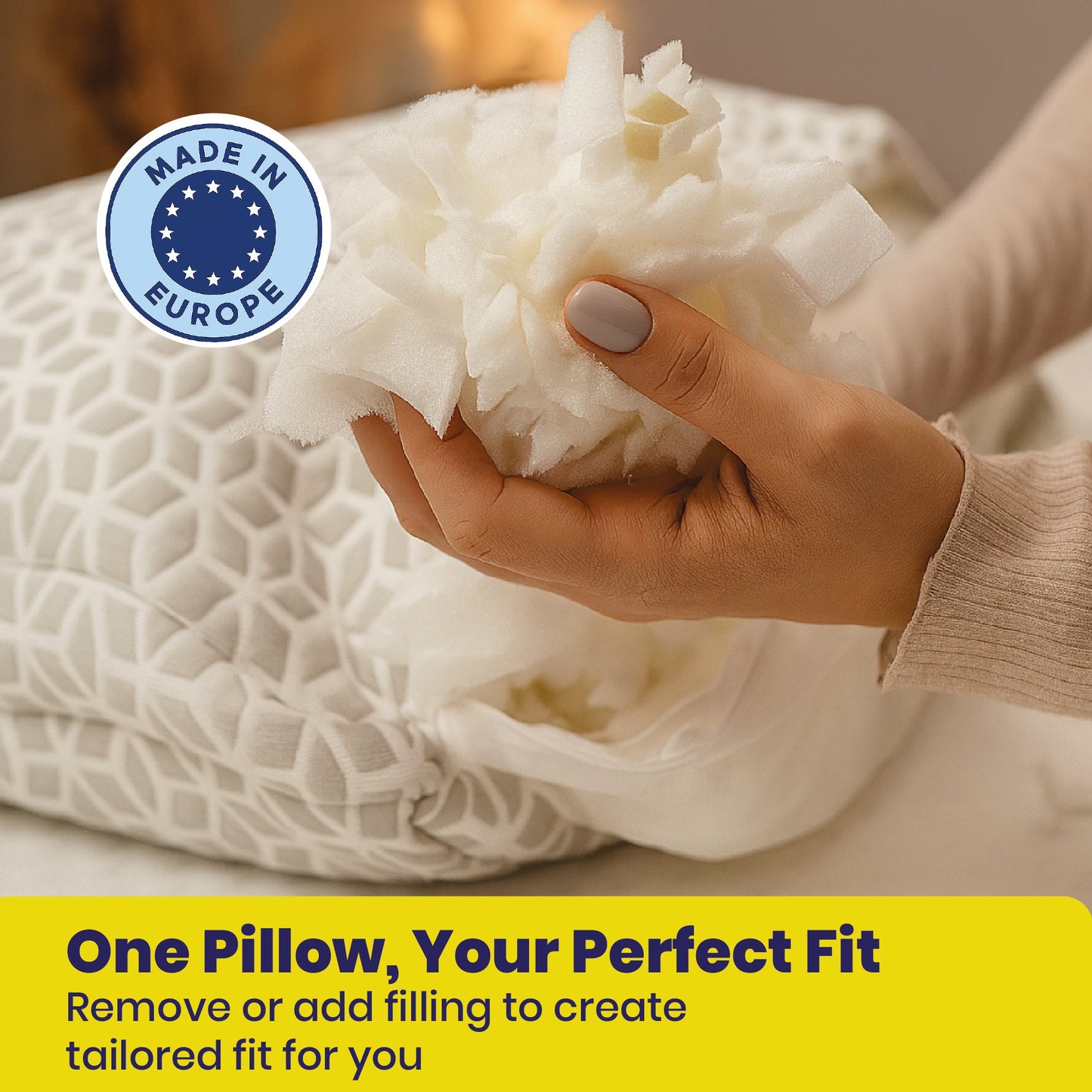 Brightr® MoonHug Adjustable Memory Foam pillow Bundle