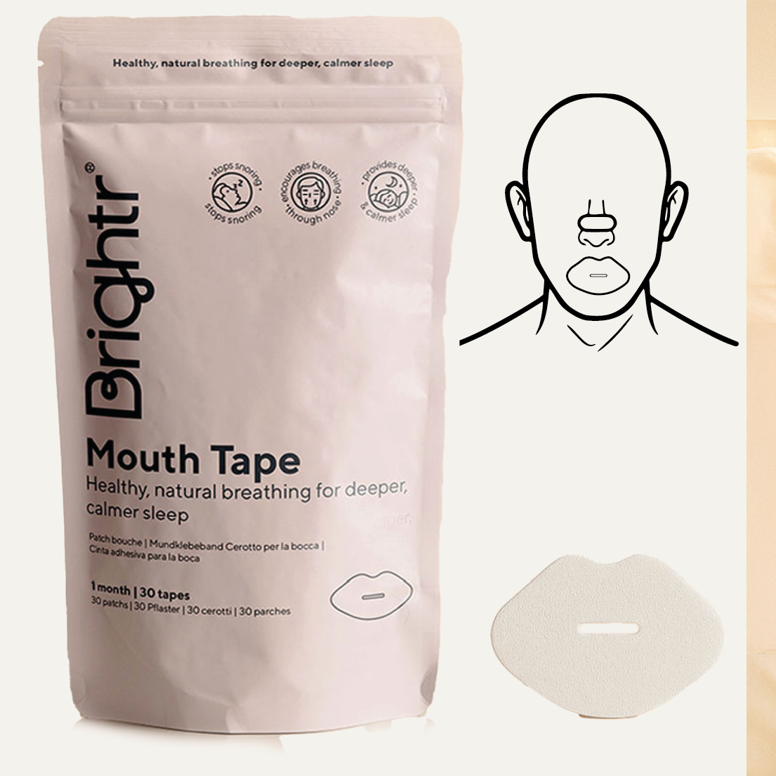 Brightr Mouth Tape for better Nasal Breathing