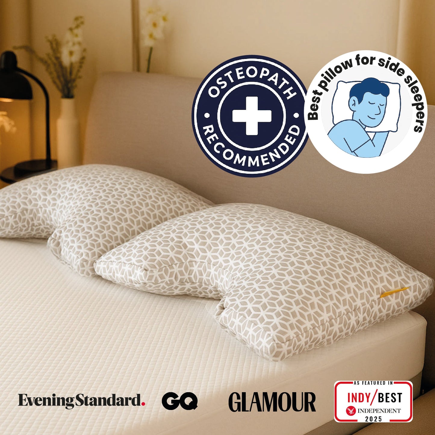 Brightr® MoonHug Adjustable Memory Foam pillow Bundle