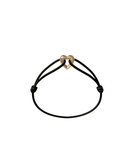 Golden Heart Cord Bracelet