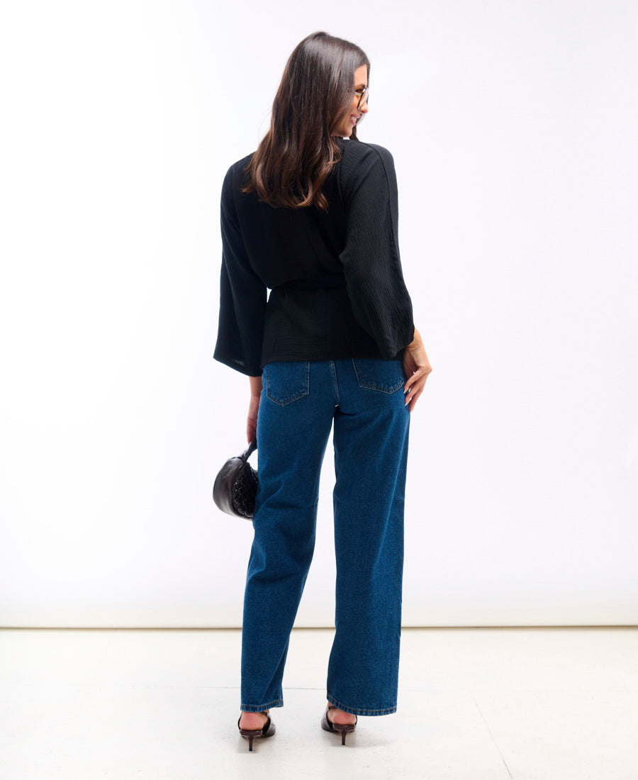 Black Soft Belted Jacket