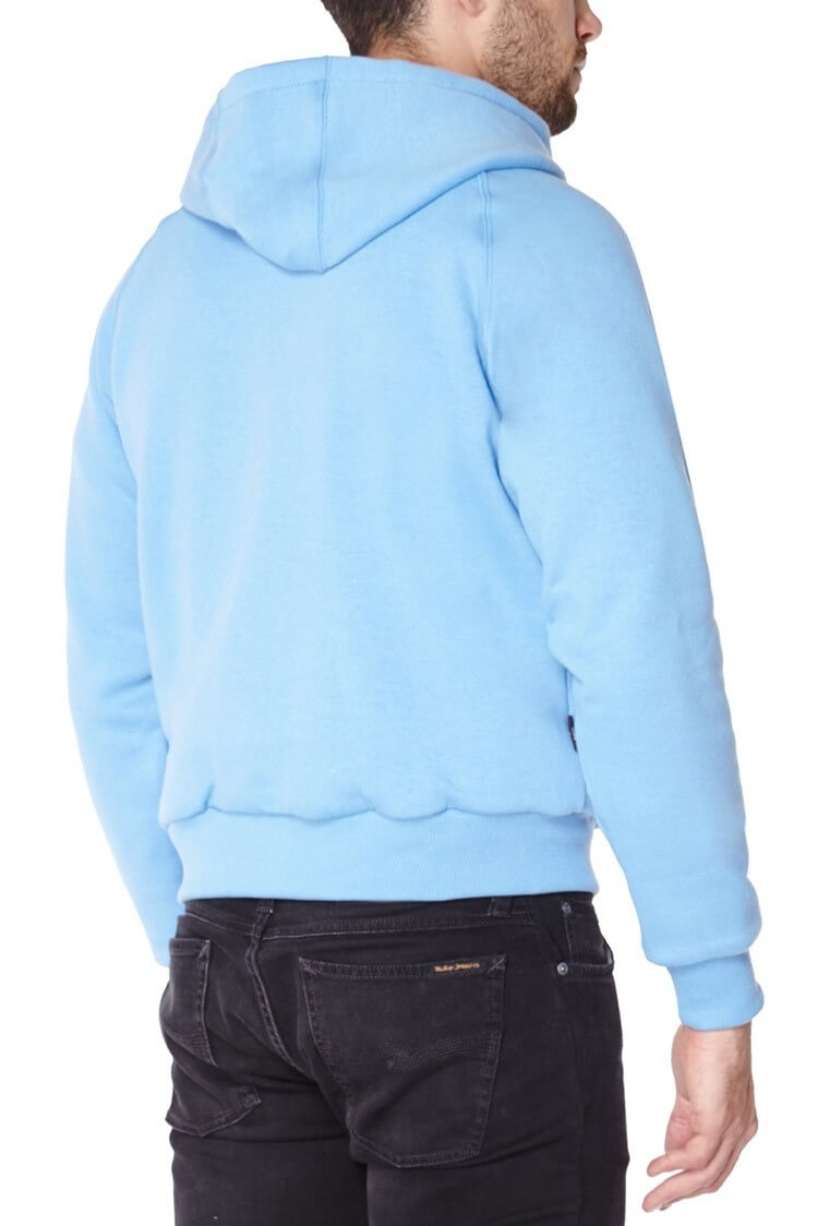 Ladies Knife Resistant Anti Slash Hooded Top in Blue