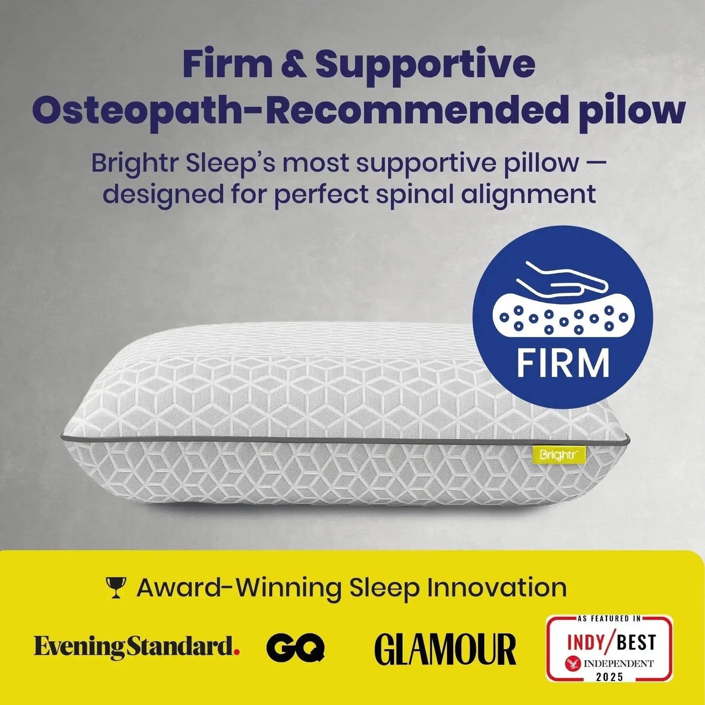 Brightr® Eclipse Adjustable Firm Memory foam pillow