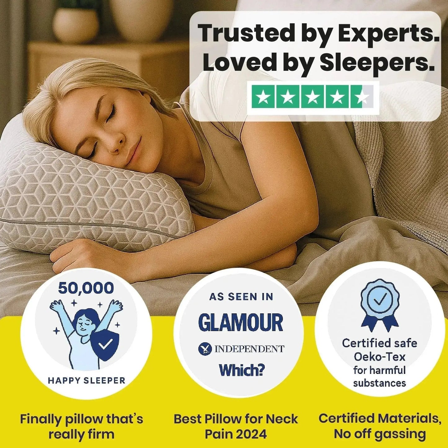 Brightr® Eclipse Adjustable Firm Memory Foam Pillow bundle