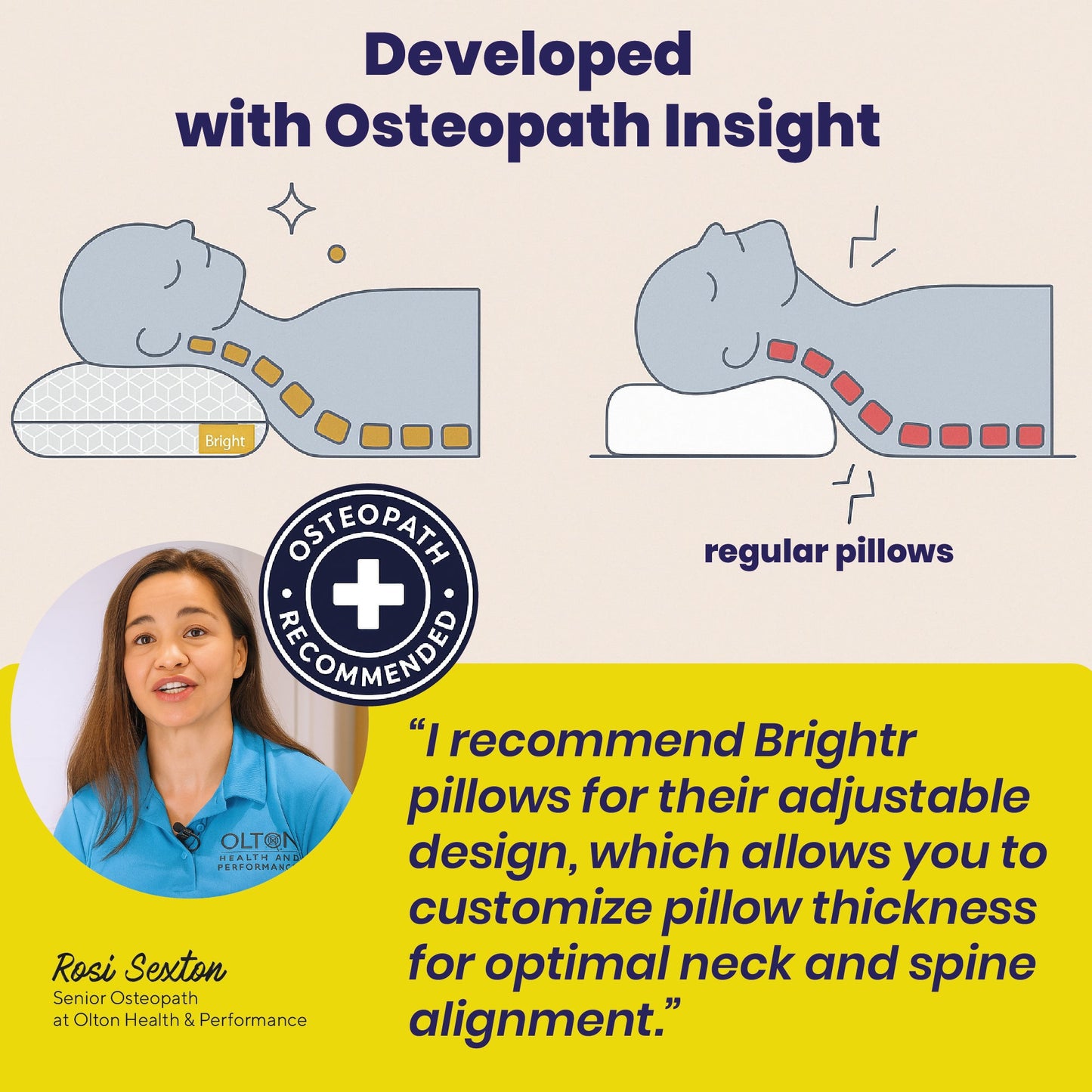 Brightr® Nox Vegan Best Down Alternative pillow