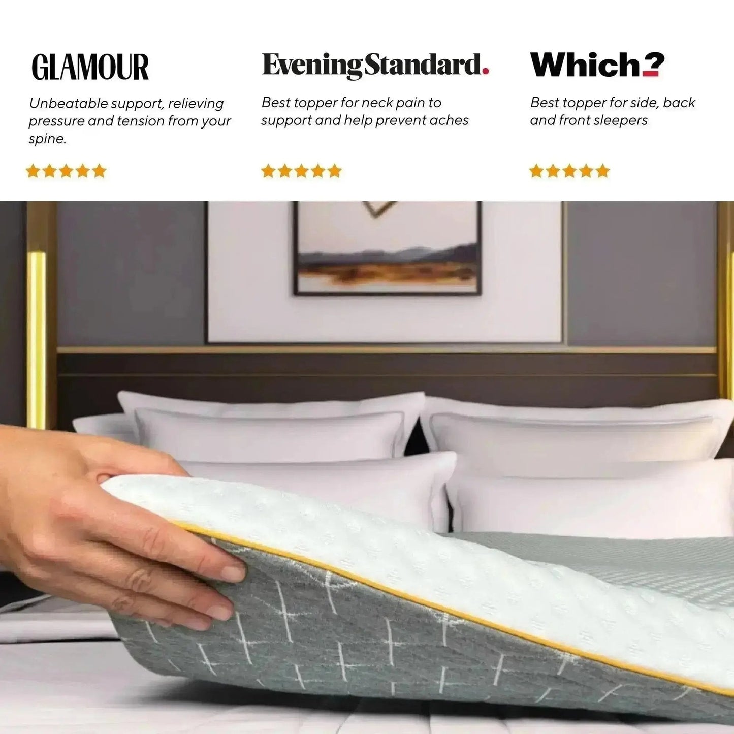 Brightr®  Titan 2 in 1 Mattress Firm Mattress Topper  - Medium/Firm