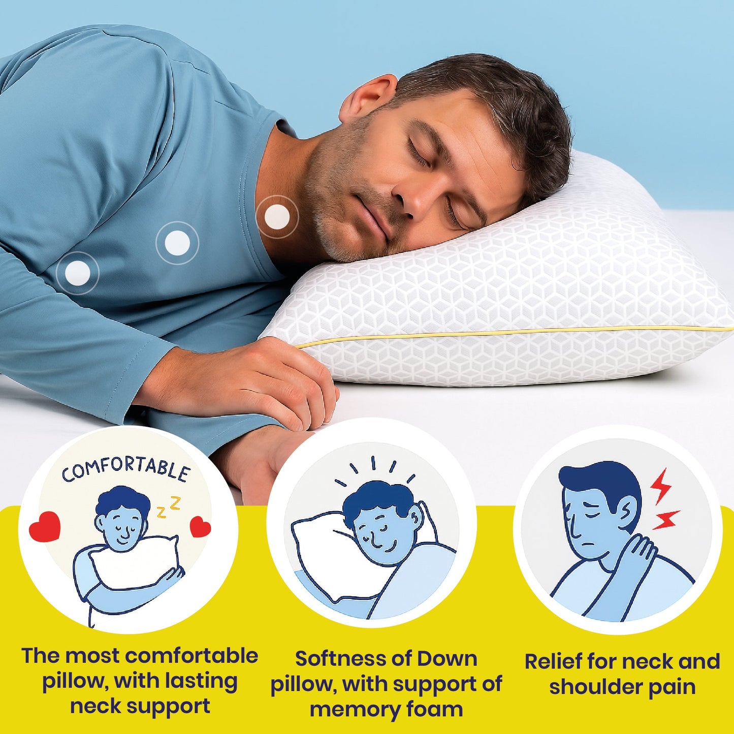 Brightr® Stella Hybrid Adjustable Pillow bundle