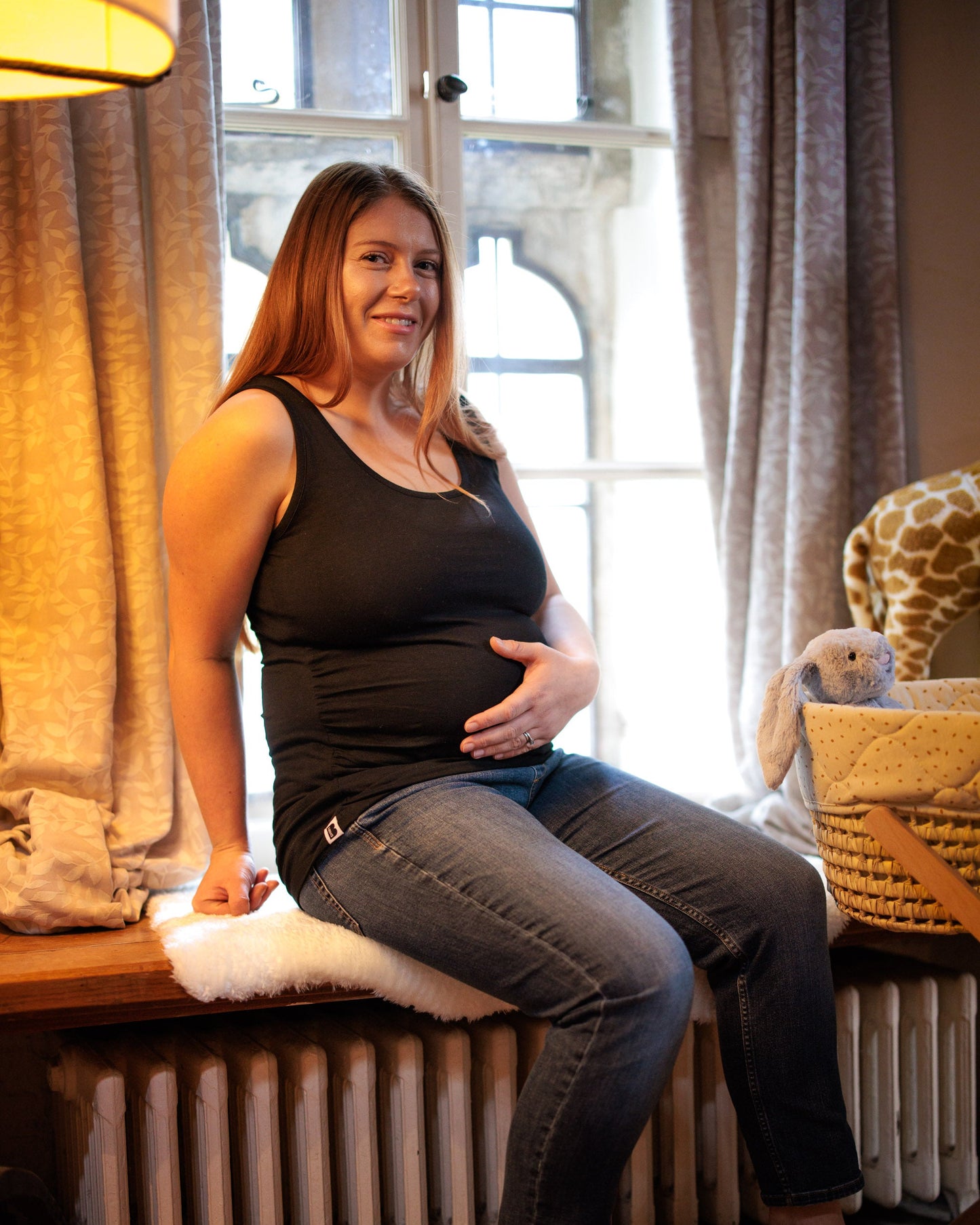 MATERNITY VEST IN BLACK