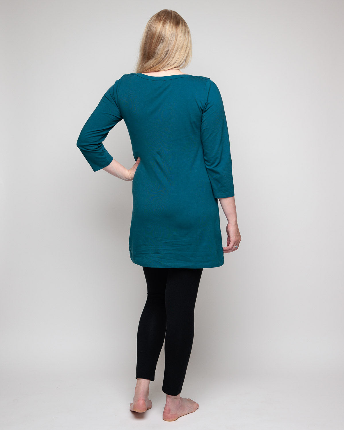 Nursing tunic dress in Teal