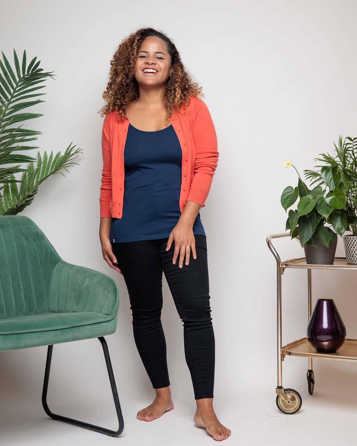 WOMEN'S VEST IN NAVY