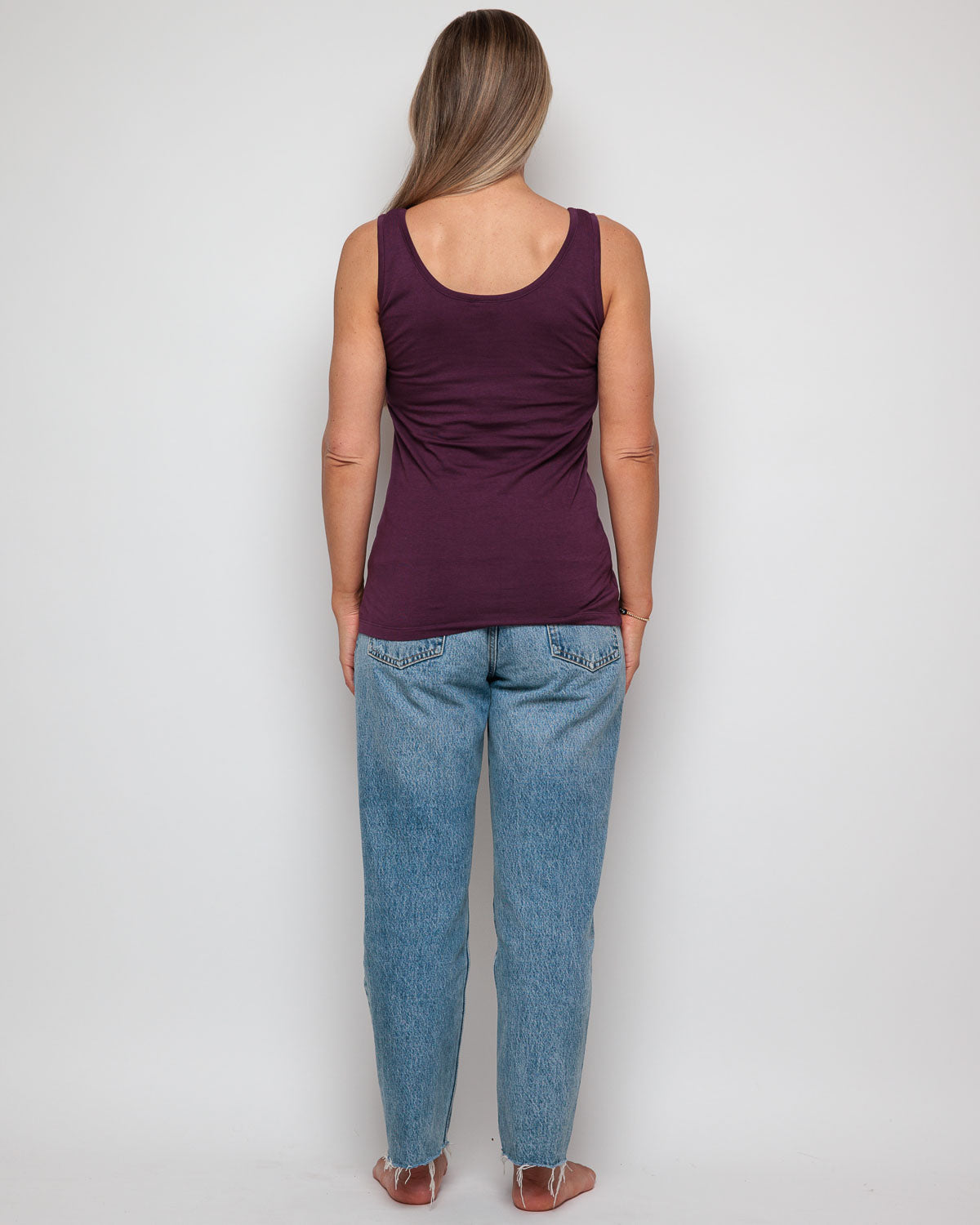 WOMEN'S VEST IN PLUM