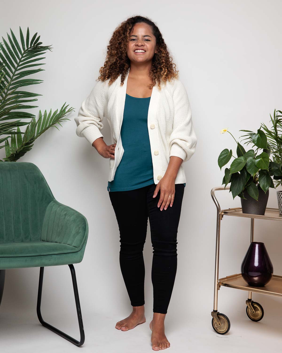 WOMEN'S VEST IN TEAL