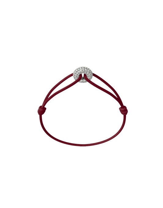 Mini Silver Soho Pavé Cord Bracelet