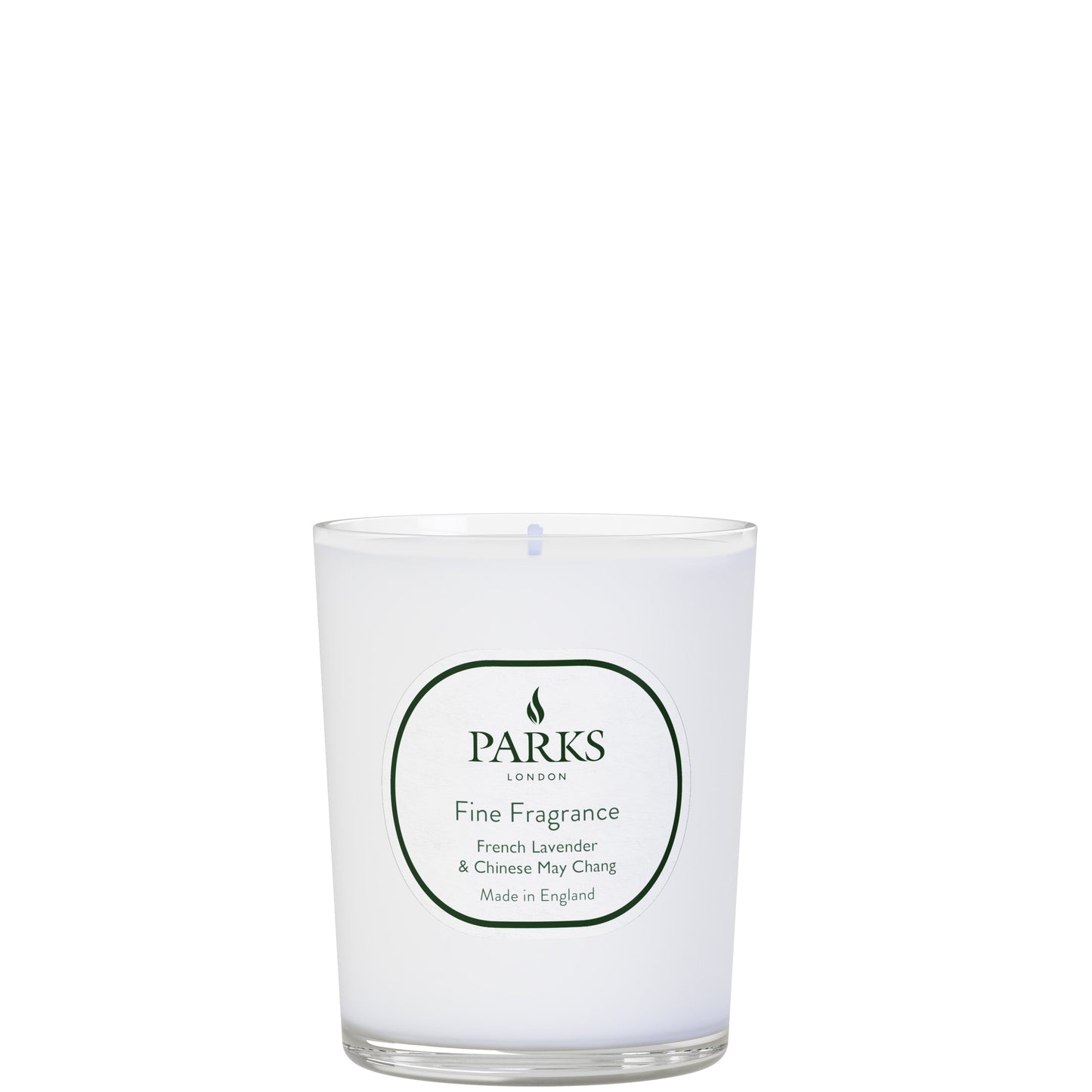 FINE FRAGRANCE 180G CANDLE FRENCH LAVENDER & CHINESE MAY CHANG