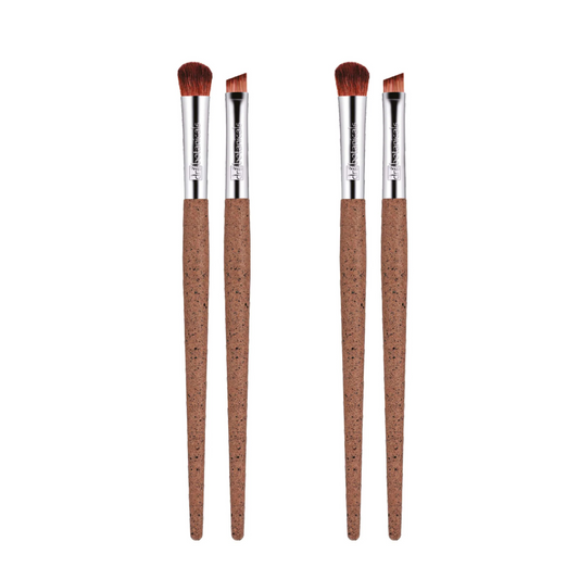 Dr Botanicals Coffee Ground Set Of 2 Eye Brushes Twin Value Savings Pack