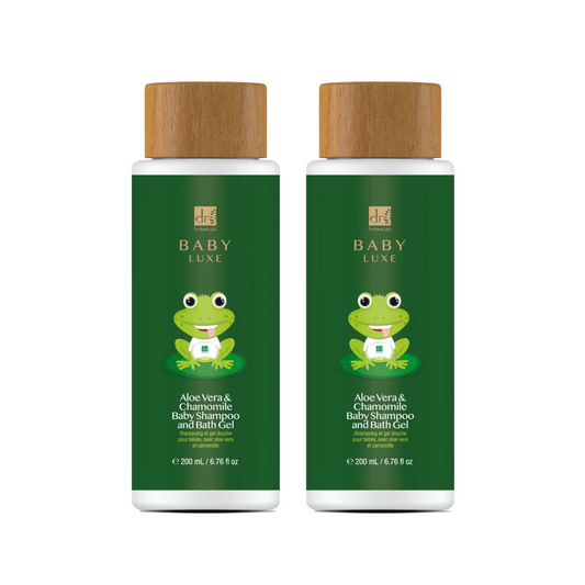Dr Botanicals Baby Lux Aloe Vera & Chamomile Baby Shampoo & Bath Gel 200ml Twin Value Savings Pack