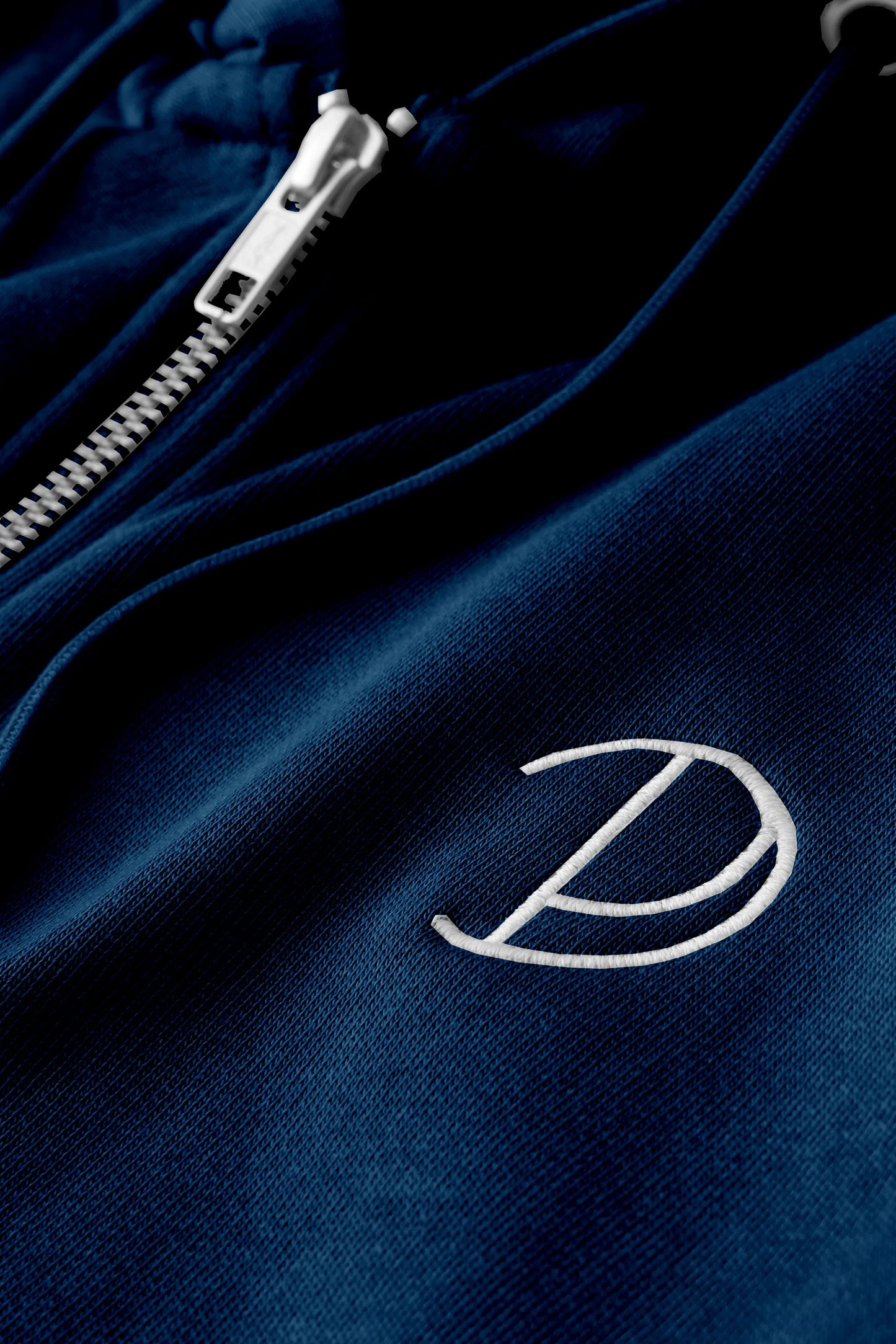 Embroidered P Zip-Up Hoodie