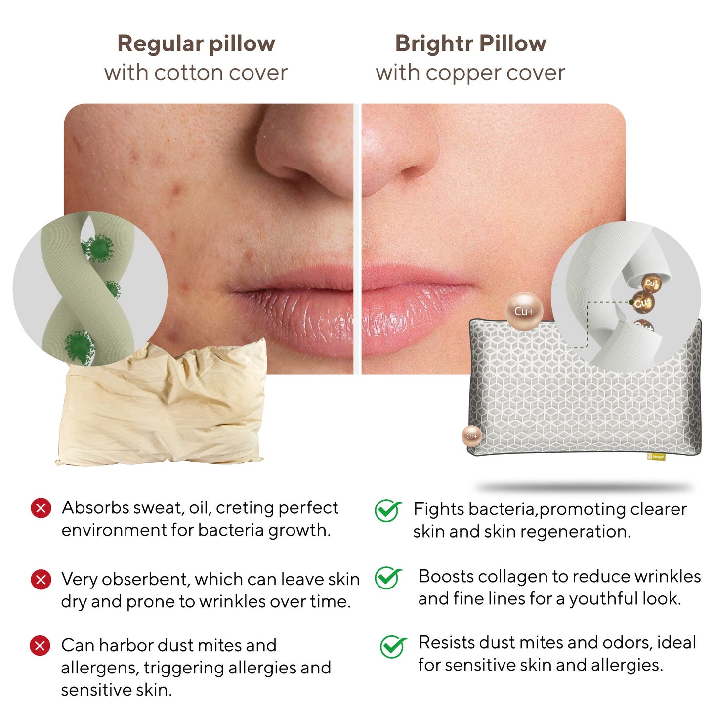 Brightr® Eclipse Adjustable Firm pillow