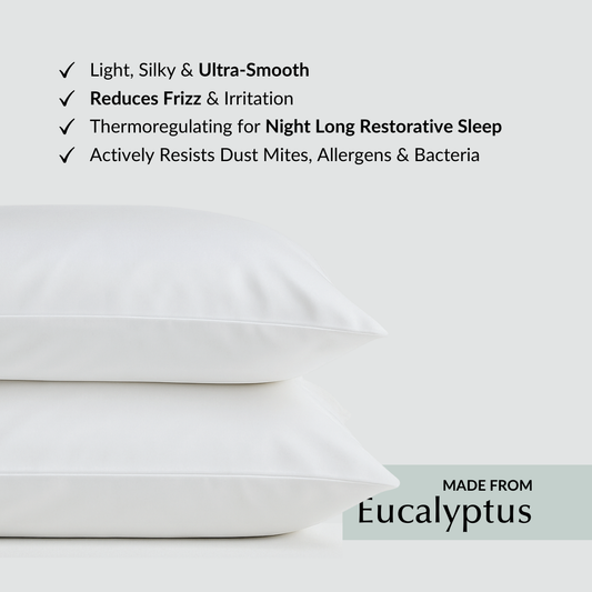 Cool & Comfy Silk Pillowcase Pair (Eucalyptus)