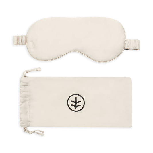 Essential Silk Sleep Eye Mask in Wheat (Eucalyptus Silk)